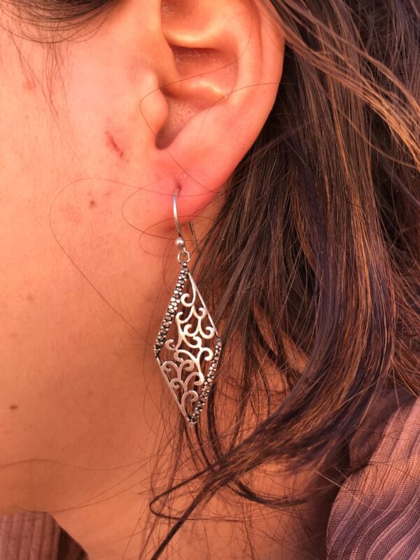 berber handmade morocco earrings silver filigrane 999 silver