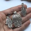 hand fatima morocco lots of 3 beautiful hamsa berber silver pendent