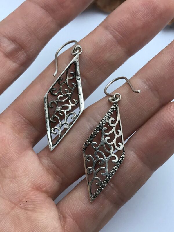 berber handmade morocco earrings silver filigrane 999 silver