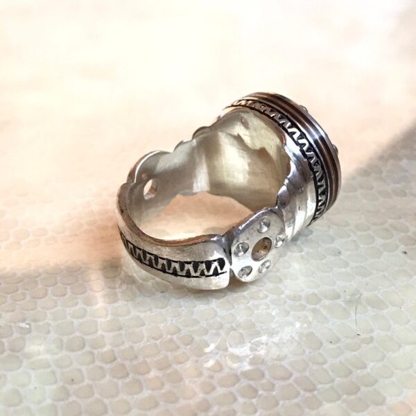Tuareg ring silver boho ring handmade ,berbère ring , protection jewelry ,chevron bead ,ethic jewelry
