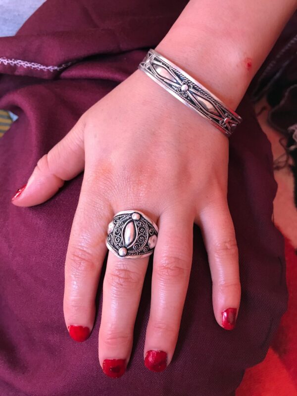 bague filigrane argent massif fait a main,berbère bague filigrane de tiznit, ,ring touareg filigran,bague marocain