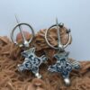 rare paire de vieux berbère argentée fibules de pied petit chacal, assortis, bonne forme,ethnic fibulas,fibula emaillee