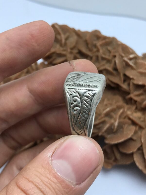 old Berber ring silver argent , rare berber engraving juif ring
