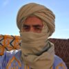 Écharpe touareg berbère marocaine- Long Handmade, Ethnic, Tribal Turban - Unisex Adult Light Blue, Desert Mask Casque, Tie Turban Tuareg