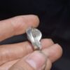 touareg ring silver old,ancienne bague touareg avec chevron beads glass ancienn,ethnique chivron bead africcan ,africcan rings silver