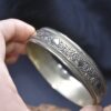 antique berber jonc bracelet handmade engraving , morocco berber bracelet