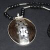 African Tuareg silver cross & Ebony Cross silver Beads Necklace Niger Africa