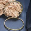 paire Bracelet en laiton brut, martelé bracelet, bracelet en bombé, empiler les bracelets, bracelet jonc, bracelets en laiton brut